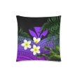 Kanaka Maoli (Hawaiian) Pillow Cases, Polynesian Plumeria Banana Leaves Purple | Love The World