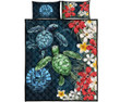 Tahiti Quilt Bed Set - Sea Turtle Tropical Hibiscus And Plumeria | Love The World