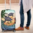 Northern Mariana Islands Luggage Covers - Polynesian Turtle Coconut Tree And Plumeria | Love The World