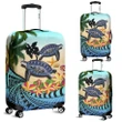 Papua New Guinea Luggage Covers - Polynesian Turtle Coconut Tree And Plumeria | Love The World