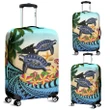 Tokelau Luggage Covers - Polynesian Turtle Coconut Tree And Plumeria | Love The World