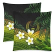 Pohnpei Pillow Cases, Polynesian Plumeria Banana Leaves Reggae | Love The World