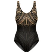 Polynesian One-Piece Swimsuit Gold A7