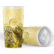 Cook Islands Tumbler, Polynesian Palm Leaves Hibiscus Plumeria Flowers (Yellow) | Love The World
