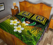 Pohnpei Quilt Bed Set, Polynesian Plumeria Banana Leaves Reggae | Love The World