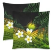 Marshall Islands Pillow Cases, Polynesian Plumeria Banana Leaves Reggae | Love The World