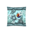 Tahiti Pillow Cases - Polynesian Turtle Plumeria Blue A24