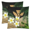 Kanaka Maoli (Hawaiian) Pillow Cases, Polynesian Plumeria Banana Leaves gold | Love The World