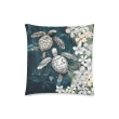 Kanaka Maoli (Hawaiian) Pillow Cases - Sea Turtle Tropical Hibiscus And Plumeria White | Love The World