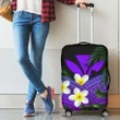 Kanaka Maoli (Hawaiian) Luggage Covers, Polynesian Plumeria Banana Leaves Purple | Love The World