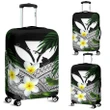 Kanaka Maoli (Hawaiian) Luggage Covers, Polynesian Plumeria Banana Leaves Gray | Love The World
