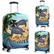 Wallis and Futuna Luggage Covers - Polynesian Turtle Coconut Tree And Plumeria | Love The World