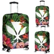 Kanaka Maoli (Hawaiian) Luggage Covers - Coat Of Arms Tropical Flowers And Banana Leaves | Love The World