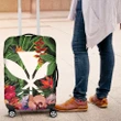 Kanaka Maoli (Hawaiian) Luggage Covers - Coat Of Arms Tropical Flowers And Banana Leaves | Love The World