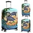 Vanuatu Luggage Covers - Polynesian Turtle Coconut Tree And Plumeria | Love The World
