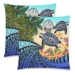 Marshall Islands Pillow Cases - Polynesian Turtle Coconut Tree And Plumeria | Love The World