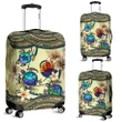 Tahiti Luggage Covers - Polynesian Turtle Plumeria Beige A224