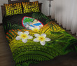 Guam Quilt Bed Set, Polynesian Plumeria Banana Leaves Reggae | Love The World