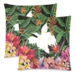 Papua New Guinea Pillow Case - Coat Of Arms Tropical Hibiscus And Plumeria | Love The World