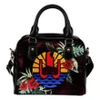 Tahiti Hibiscus Coat of Arms Shoulder Handbag | Love The World