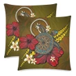 Chuuk Pillow Cases - Yellow Turtle Tribal A02 | 1sttheworld.com