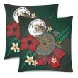 Niue Pillow Cases - Green Turtle Tribal A02 | 1sttheworld.com