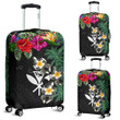 Kanaka Maoli (Hawaiian) Luggage Covers - Hibiscus Turtle Tattoo Black A02