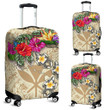 Kanaka Maoli (Hawaiian) Luggage Covers - Hibiscus Turtle Tattoo Beige A02