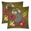 Marquesas Islands Pillow Cases - Yellow Turtle Tribal A02 | 1sttheworld.com