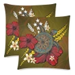 Kosrae Pillow Cases - Yellow Turtle Tribal A02 | 1sttheworld.com