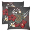 Marquesas Islands Pillow Cases - Gray Turtle Tribal No A02 | 1sttheworld.com