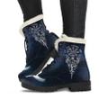 Viking Vegvisir - Faux Fur Leather Boots | Men & Women | Shoes
