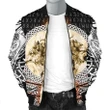 1sttheworld Men's Bomber Jacket - Wolf and Vikings Tattoo 3D A27