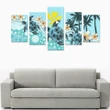 Hawaii Canvas Print Sets - Blue Turtle Hibiscus A24