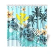 Hawaii Shower Curtain - Blue Turtle Hibiscus | Love The World