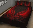 New Zealand Quilt Bed Set Aotearoa - Maori Fern Tattoo Red A7