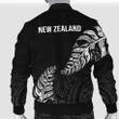 1sttheworld Custom Aotearoa New Zealand - Maori Silver Fern Bomber Jacket Men Black A10