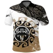 New Zealand - Maori Tiki Mask Polo Shirt Gold A002