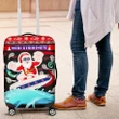 New Zealand Santa Christmas Luggage Covers Pohutukawa Fern And Kiwi K13