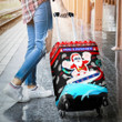 New Zealand Santa Christmas Luggage Covers Pohutukawa Fern And Kiwi K13