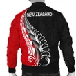 1sttheworld Aotearoa New Zealand Bomber Jacket Men - Maori Silver Fern Flag A10