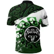 New Zealand - Maori Tiki Mask Polo Shirt Green A002