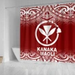 Kanaka Maoli Shower Curtain - Red Fog Style - BN12