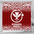 Kanaka Maoli Shower Curtain - Red Fog Style
