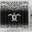 Turtle Shower Curtain - Polynesian Black Fog Style - BN12