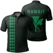 Hawaii Kanaka Map Polo Shirt - Green - AH - J6