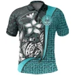Tahiti Polo Shirt Turquoise - Turtle with Hook