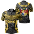 Tonga Polo Shirt - Kingdom of Tonga Black Gold J0