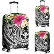 Polynesian Hawaii Kanaka Maoli Luggage Covers  - Summer Plumeria  (Black)