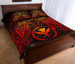 Polynesian Hawaii Quilt Bed Set - Red Turtle Manta Ray